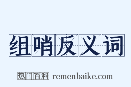组哨反义词是什么意思的图片